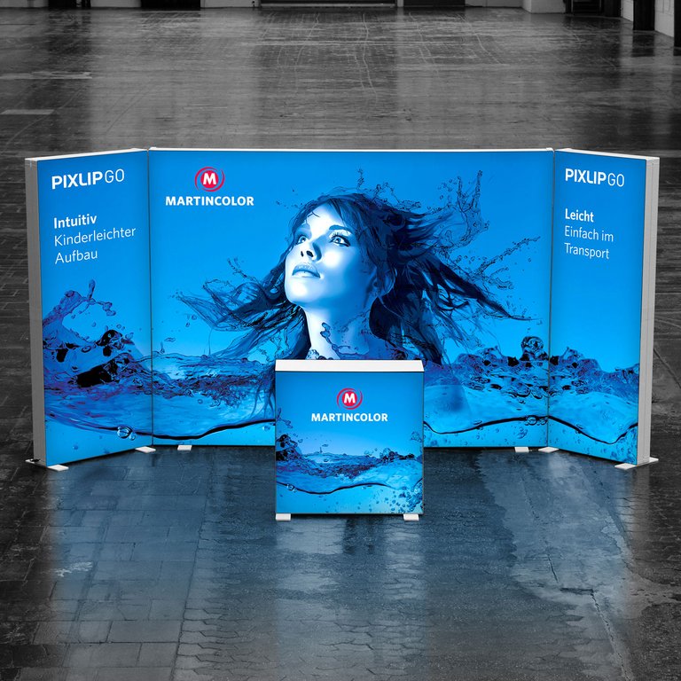 Illuminated exhibition wall - PIXLIP GO