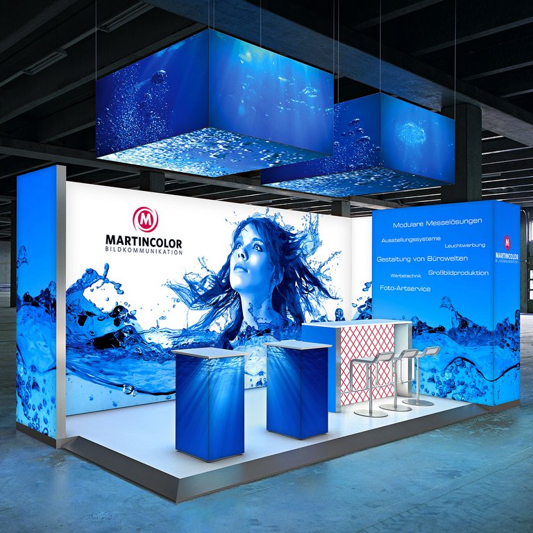 Illuminated exhibition wall - OCTAlumina